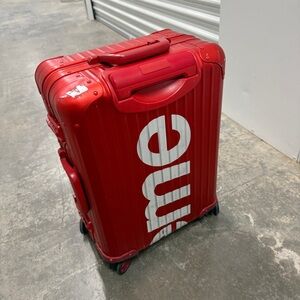 Supreme Red Hard-Shell Carry-On with White Logo